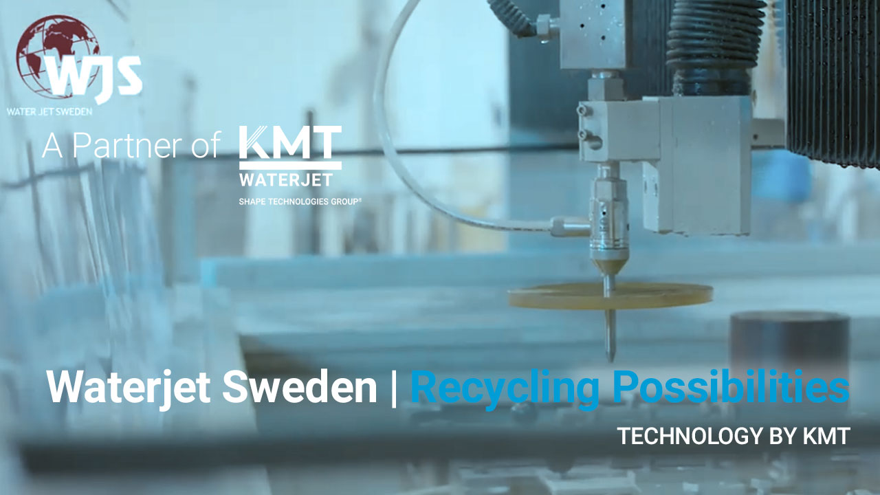 Video sul taglio del riciclaggio del riciclo a getto d'acqua in Svezia